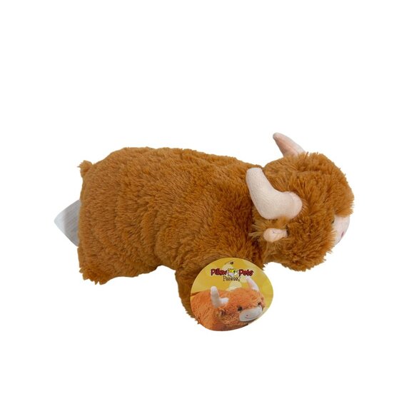 Pillow Pets Peewees Highland Cow Plush Toy Comfort Stuffed Animal Unisex Kids - Picture 15 of 16